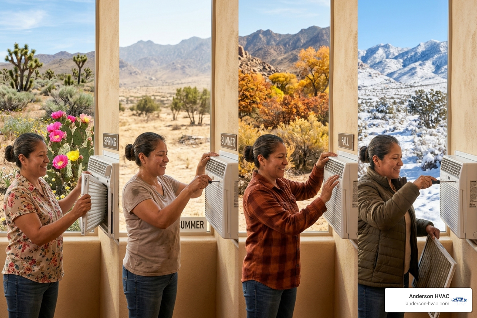 how often to change your ac filter in high desert four season conditions