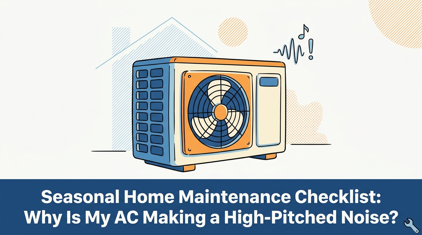 HVAC Blog 6 Seasonal Home Maintenance Checklist: Why Is My AC Making a High-Pitched Noise? — featured image