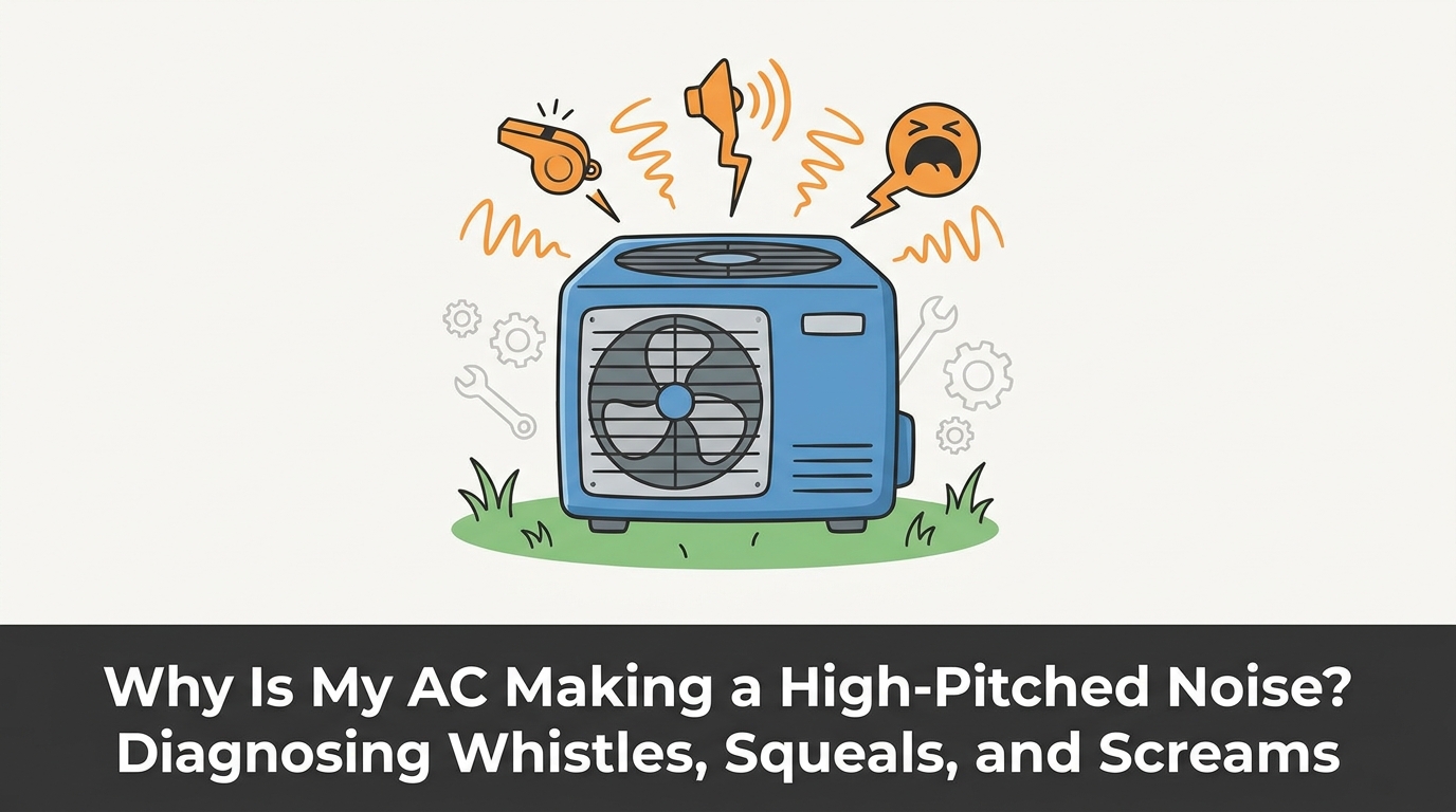 HVAC Blog 4 Why Is My AC Making a High-Pitched Noise? Diagnosing Whistles, Squeals, and Screams — featured image