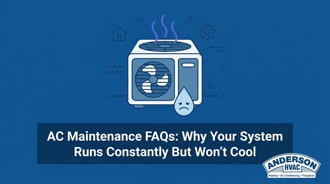 HVAC Blog 11 AC Maintenance FAQs: Why Your System Runs Constantly But Won't Cool — featured image